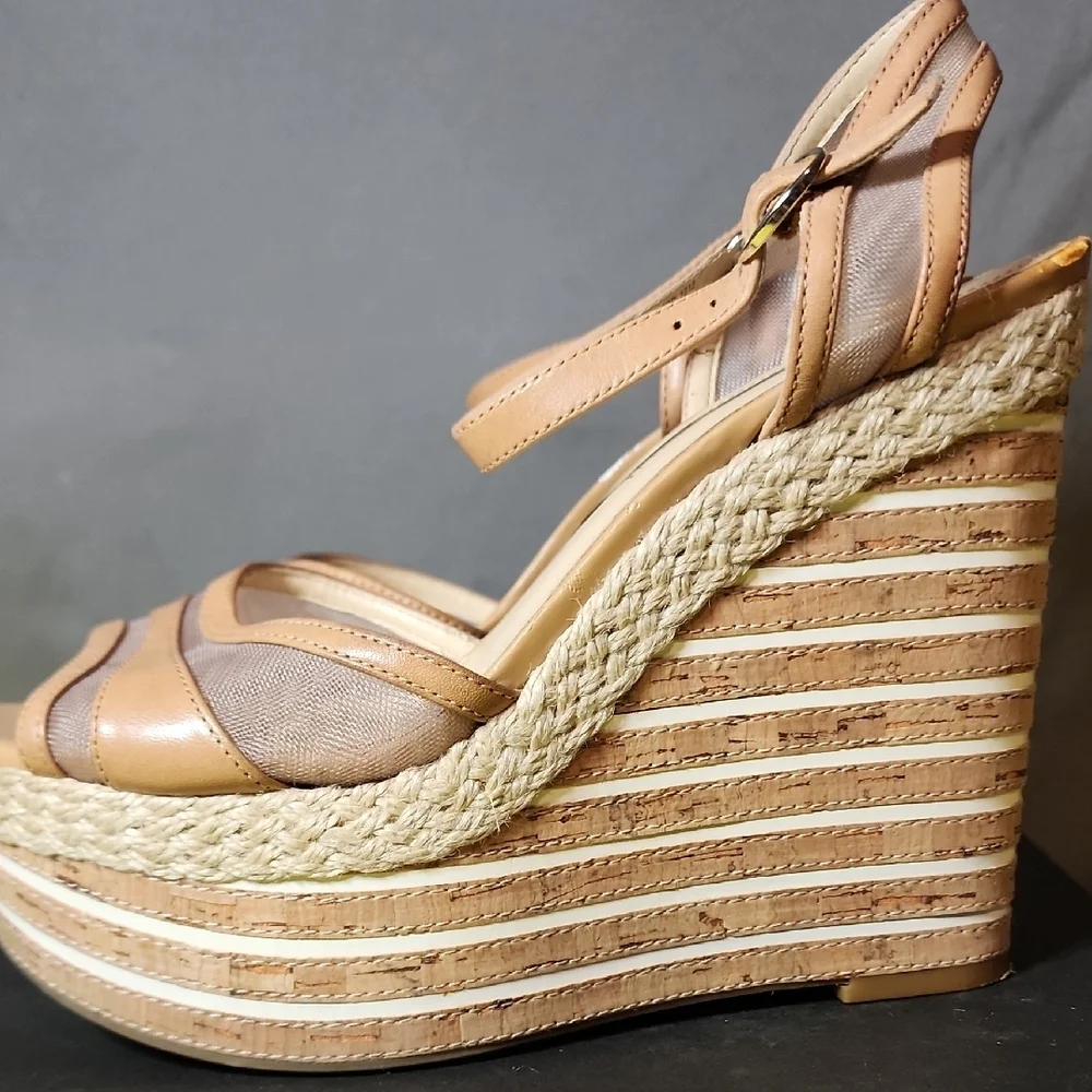 Enzo Angiolini Tan Wedge Sandals